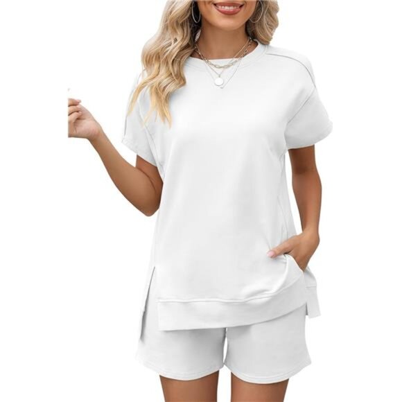 Ultra-Soft Shorts Lounge Set – Breathable Summer Loungewear Two-Piece